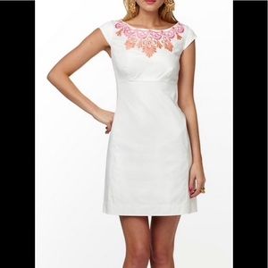 Lilly Pulitzer Allura White Dress w/ Embroidery-Sz 10. Bridal. EUC!!